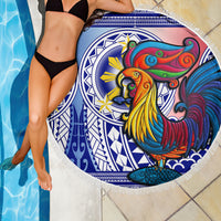 Philippines Beach Blanket Filipino Sarimanok With Polynesian Tattoo LT14 - Polynesian Pride