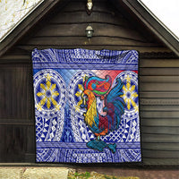 Philippines Quilt Filipino Sarimanok With Polynesian Tattoo LT14 - Polynesian Pride