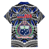 Samoa 685 Family Matching Long Sleeve Bodycon Dress and Hawaiian Shirt Samoan Coat Of Arms Simple Style LT14 - Polynesian Pride