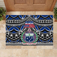 Samoa 685 Rubber Doormat Samoan Coat Of Arms Simple Style LT14 - Polynesian Pride
