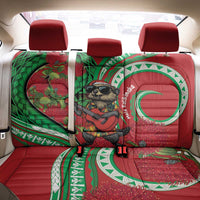 Mele Kalikimaka Hawaii Back Car Seat Cover Mongoose Santa With Ohia Lehua LT14 - Polynesian Pride