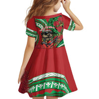 Mele Kalikimaka Hawaii Family Matching Off Shoulder Short Dress and Hawaiian Shirt Mongoose Santa With Ohia Lehua LT14 - Polynesian Pride