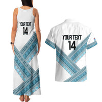 Custom Fiji Tapa Rugby 2025 Couples Matching Tank Maxi Dress and Hawaiian Shirt Go Champions Fijiana LT14 - Polynesian Pride