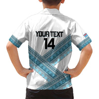 Custom Fiji Tapa Rugby 2025 Family Matching Short Sleeve Bodycon Dress and Hawaiian Shirt Go Champions Fijiana LT14 - Polynesian Pride