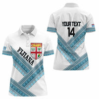 Custom Fiji Tapa Rugby 2025 Women Polo Shirt Go Champions Fijiana LT14 - Polynesian Pride