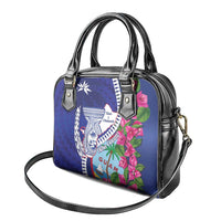 Biba Guam Liberation Day Shoulder Handbag Tano y Chamoru Latte Stone Blue