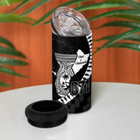 Biba Guam Liberation Day 4 in 1 Can Cooler Tumbler Tano y Chamoru Latte Stone Black