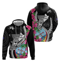 Biba Guam Liberation Day Hoodie Tano y Chamoru Latte Stone Black