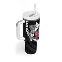 Biba Guam Liberation Day Tumbler With Handle Tano y Chamoru Latte Stone Black
