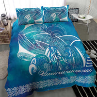 Kuri Dog Waka New Zealand Matariki Bedding Set Ocean Sharks Maori Tattoo