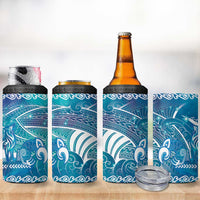 Kuri Dog Waka New Zealand Matariki 4 in 1 Can Cooler Tumbler Ocean Sharks Maori Tattoo LT14 - Polynesian Pride