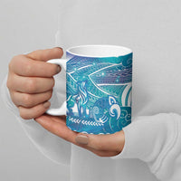 Kuri Dog Waka New Zealand Matariki Ceramic Mug Ocean Sharks Maori Tattoo