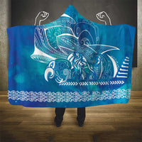 Kuri Dog Waka New Zealand Matariki Hooded Blanket Ocean Sharks Maori Tattoo LT14 - Polynesian Pride