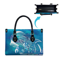 Kuri Dog Waka New Zealand Matariki Leather Bag Ocean Sharks Maori Tattoo