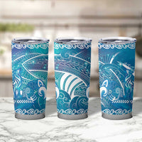 Kuri Dog Waka New Zealand Matariki Tumbler Cup Ocean Sharks Maori Tattoo LT14 - Polynesian Pride