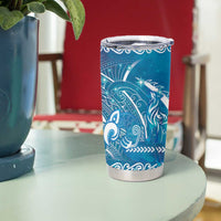 Kuri Dog Waka New Zealand Matariki Tumbler Cup Ocean Sharks Maori Tattoo LT14 - Polynesian Pride