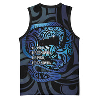 Tuna Eel New Zealand Matariki Basketball Jersey He Piko He Taniwha Maori Pattern