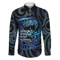 Tuna Eel New Zealand Matariki Family Matching Puletasi and Hawaiian Shirt He Piko He Taniwha Maori Pattern LT14 Dad's Shirt - Long Sleeve Purple - Polynesian Pride