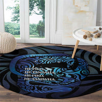 Tuna Eel New Zealand Matariki Round Carpet He Piko He Taniwha Maori Pattern