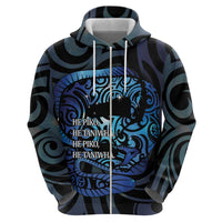 Tuna Eel New Zealand Matariki Zip Hoodie He Piko He Taniwha Maori Pattern