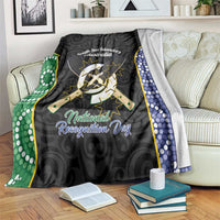 South Sea Islanders National Recognition Day Blanket Australia Aboriginal Vanuatu Pig Tusk LT14 Black - Polynesian Pride