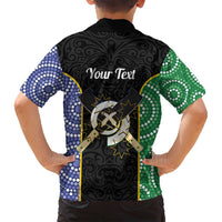 Personalised South Sea Islanders National Recognition Day Family Matching Long Sleeve Bodycon Dress and Hawaiian Shirt Australia Aboriginal Vanuatu Pig Tusk LT14 - Polynesian Pride