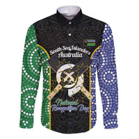 Personalised South Sea Islanders National Recognition Day Family Matching Short Sleeve Bodycon Dress and Hawaiian Shirt Australia Aboriginal Vanuatu Pig Tusk LT14 Dad's Shirt - Long Sleeve Black - Polynesian Pride