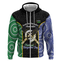 Personalised South Sea Islanders National Recognition Day Zip Hoodie Australia Aboriginal Vanuatu Pig Tusk