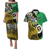 Australian South Sea Islanders National Recognition Day Couples Matching Puletasi and Hawaiian Shirt Solomon Islands And Vanuatu Culture LT14 Black - Polynesian Pride