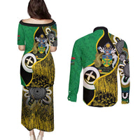 Australian South Sea Islanders National Recognition Day Couples Matching Puletasi and Long Sleeve Button Shirt Solomon Islands And Vanuatu Culture LT14 - Polynesian Pride
