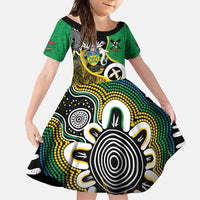 Australian South Sea Islanders National Recognition Day Family Matching Off Shoulder Maxi Dress and Hawaiian Shirt Solomon Islands And Vanuatu Culture LT14 Daughter's Dress Black - Polynesian Pride