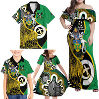 Australian South Sea Islanders National Recognition Day Family Matching Off Shoulder Maxi Dress and Hawaiian Shirt Solomon Islands And Vanuatu Culture LT14 - Polynesian Pride