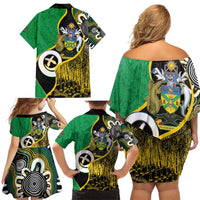 Australian South Sea Islanders National Recognition Day Family Matching Off Shoulder Short Dress and Hawaiian Shirt Solomon Islands And Vanuatu Culture LT14 - Polynesian Pride