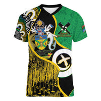 Australian South Sea Islanders National Recognition Day Women V-Neck T-Shirt Solomon Islands And Vanuatu Culture LT14 Female Black - Polynesian Pride