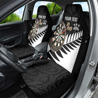 Personalised New Zealand Darts Car Seat Cover Silver Fern Aotearoa Maori Pattern LT14 - Polynesian Pride