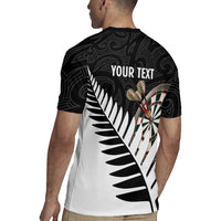 Personalised New Zealand Darts Rugby Jersey Silver Fern Aotearoa Maori Pattern LT14 - Polynesian Pride