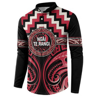 Aotearoa Ngai Te Rangi Personalised Button Sweatshirt Maori Iwi Poutama Puhoro Tattoo LT14 - Polynesian Pride