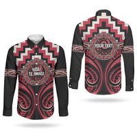 Aotearoa Ngai Te Rangi Personalised Couples Matching Summer Maxi Dress and Long Sleeve Button Shirt Maori Iwi Poutama Puhoro Tattoo LT14 - Polynesian Pride