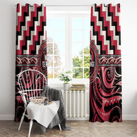 Aotearoa Ngai Te Rangi Window Curtain Maori Iwi Poutama Puhoro Tattoo LT14 - Polynesian Pride