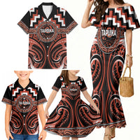 Aotearoa Tapuika Personalised Family Matching Mermaid Dress and Hawaiian Shirt Maori Iwi Poutama Puhoro Tattoo LT14 - Polynesian Pride