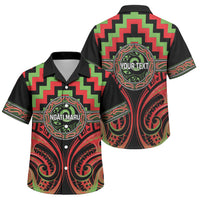 Aotearoa Ngati Maru Personalised Family Matching Long Sleeve Bodycon Dress and Hawaiian Shirt Maori Iwi Poutama Puhoro Tattoo LT14 Son's Shirt Red - Polynesian Pride