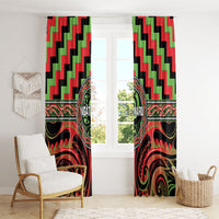 Aotearoa Ngati Maru Window Curtain Maori Iwi Poutama Puhoro Tattoo LT14 - Polynesian Pride