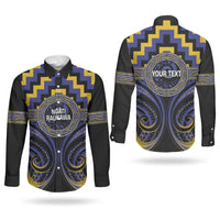 Aotearoa Ngati Raukawa Personalised Couples Matching Off Shoulder Short Dress and Long Sleeve Button Shirt Maori Iwi Poutama Puhoro Tattoo LT14 - Polynesian Pride