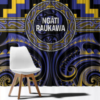 Aotearoa Ngati Raukawa Window Curtain Maori Iwi Poutama Puhoro Tattoo LT14 - Polynesian Pride