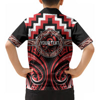 Aotearoa Ngati Toa Personalised Kid Hawaiian Shirt Maori Iwi Poutama Puhoro Tattoo LT14 - Polynesian Pride