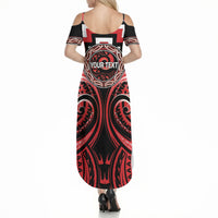 Aotearoa Ngati Toa Personalised Summer Maxi Dress Maori Iwi Poutama Puhoro Tattoo LT14 - Polynesian Pride