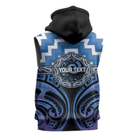 Aotearoa Ngaruahine Personalised Sleeveless Zip Hoodie Maori Iwi Poutama Puhoro Tattoo LT14 - Polynesian Pride