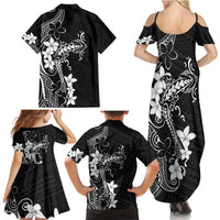 Black Hawaii Family Matching Summer Maxi Dress and Hawaiian Shirt Hammerhead Shark Tattoo Curve Polynesian LT14 - Polynesian Pride