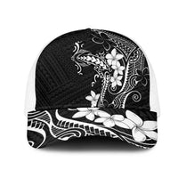 Black Hawaii Mesh Trucker Cap Hammerhead Shark Tattoo Curve Polynesian - Polynesian Pride