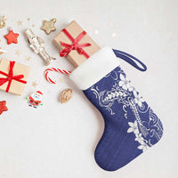 Blue Hawaii Christmas Stocking Hammerhead Shark Tattoo Curve Polynesian - Polynesian Pride